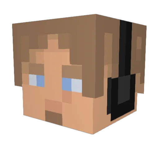 ianasium Minecraft avatar head, 3D render