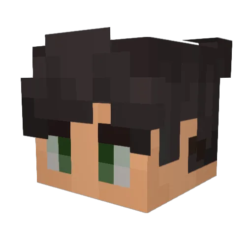 ianbooboobear Minecraft avatar head, 3D render