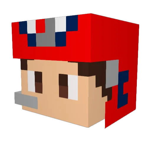 iandavi Minecraft avatar head, 3D render