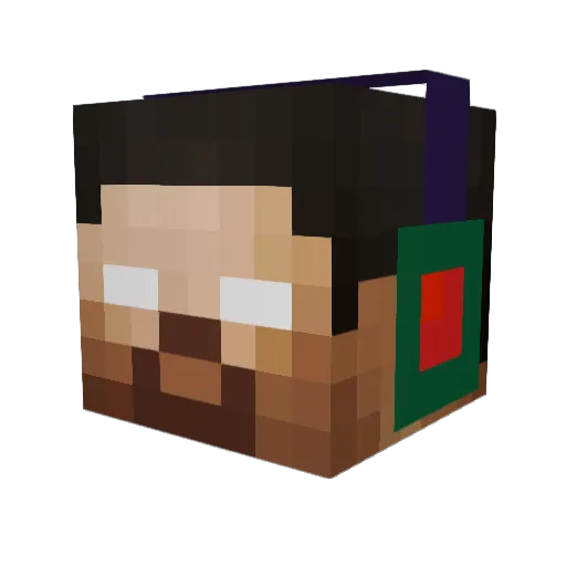 iandees Minecraft avatar head, 3D render