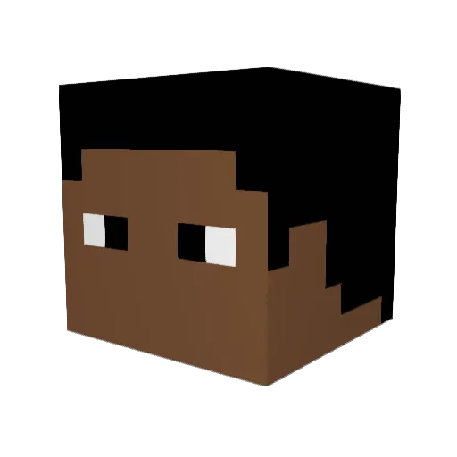 iangamesps Minecraft avatar head, 3D render