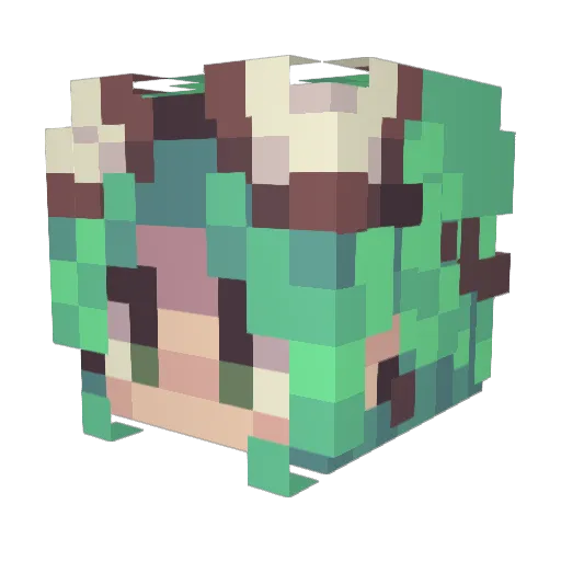 ianggoo Minecraft avatar head, 3D render