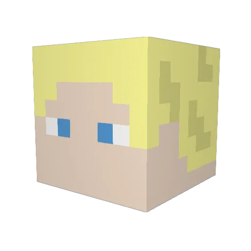 ianjoker Minecraft avatar head, 3D render