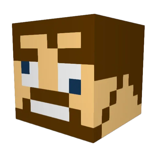 iannxx Minecraft avatar head, 3D render