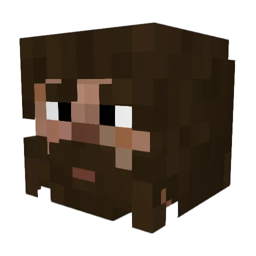iaoe Minecraft avatar head, 3D render