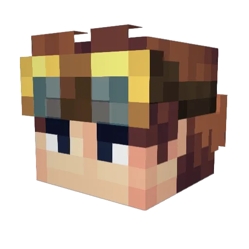iarikxlava Minecraft avatar head, 3D render
