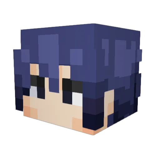 iartiik Minecraft avatar head, 3D render