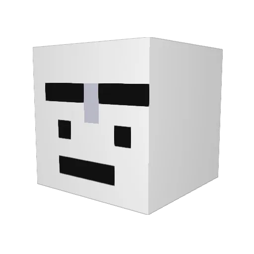 iaru09 Minecraft avatar head, 3D render