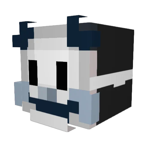 iatdb Minecraft avatar head, 3D render