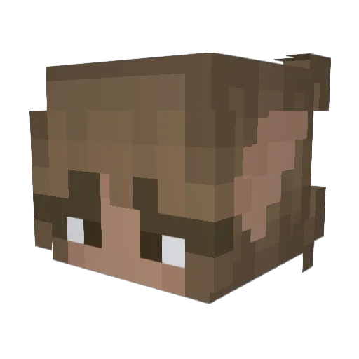iatemars Minecraft avatar head, 3D render