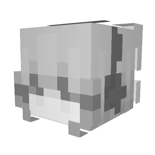 iatoy Minecraft avatar head, 3D render