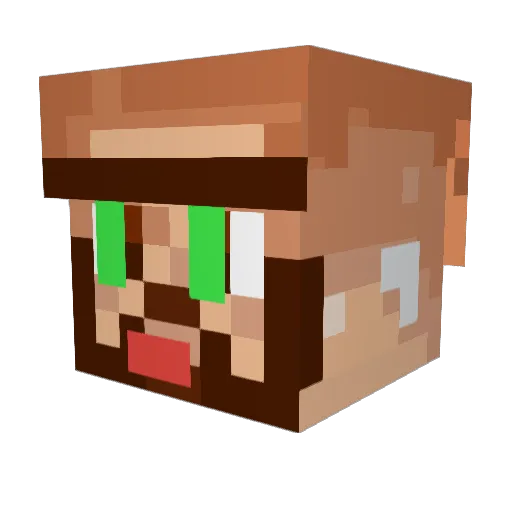 ib3275 Minecraft avatar head, 3D render
