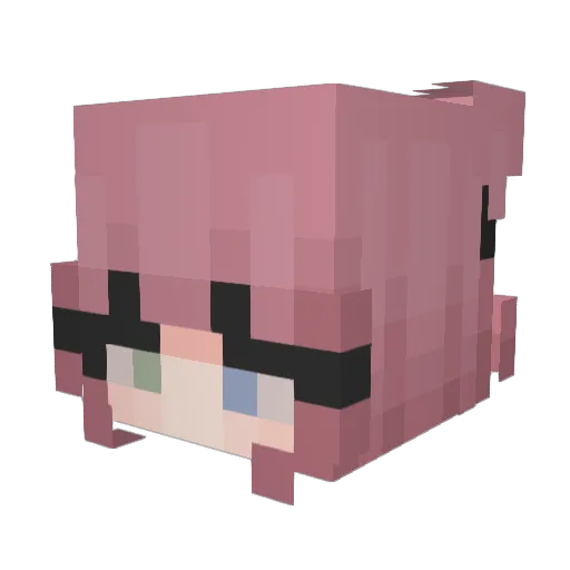 ibaa1 Minecraft avatar head, 3D render