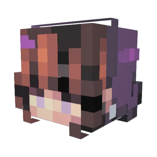 ibabyrainbow Minecraft avatar head, 3D render