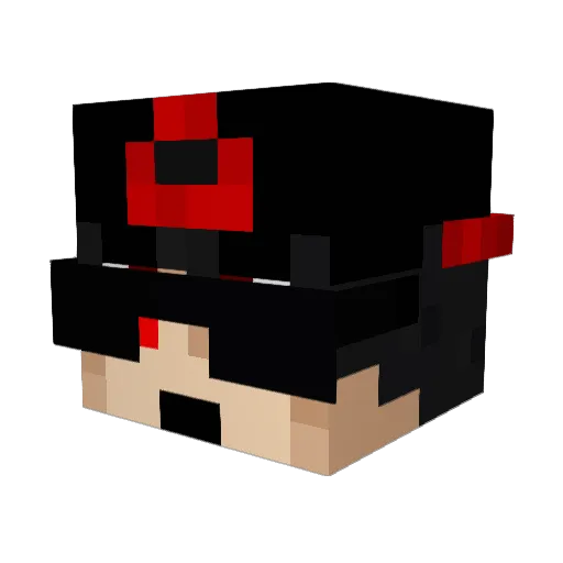 ibaldi Minecraft avatar head, 3D render