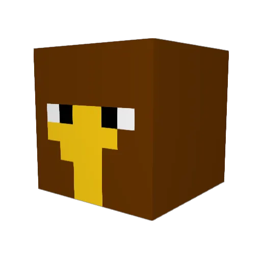 iballistic_kiwi Minecraft avatar head, 3D render