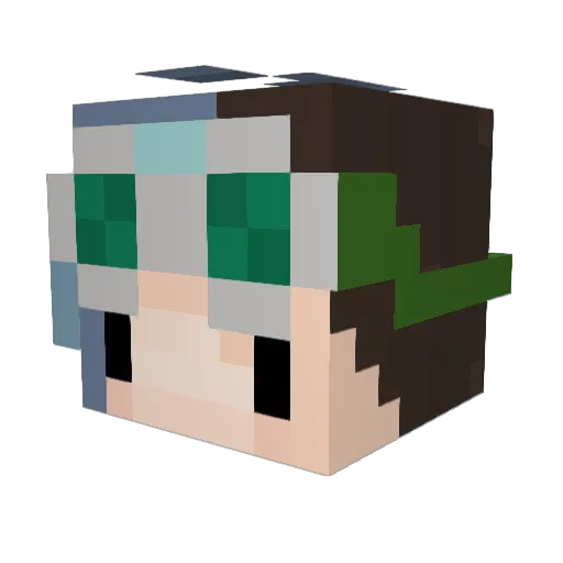 iballisticshrub Minecraft avatar head, 3D render