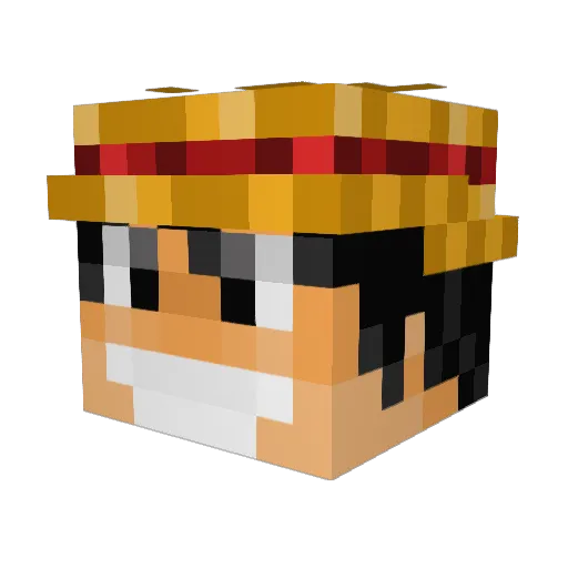 ibamehrez Minecraft avatar head, 3D render