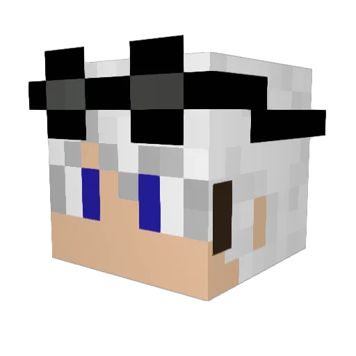 ibasm Minecraft avatar head, 3D render