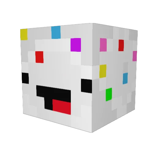 ibbles Minecraft avatar head, 3D render