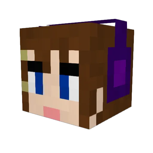 ibdisaster Minecraft avatar head, 3D render