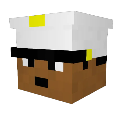 ibemarine Minecraft avatar head, 3D render