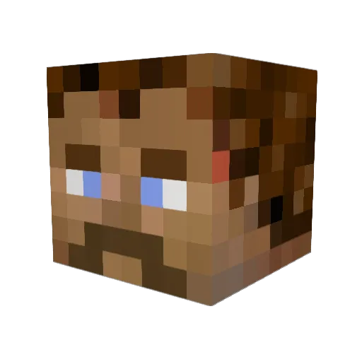iber1 Minecraft avatar head, 3D render