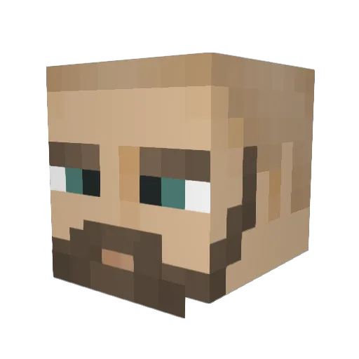 ibid_404 Minecraft avatar head, 3D render