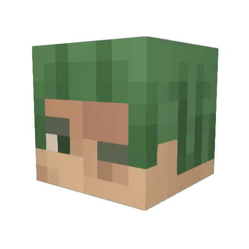 ibiii Minecraft avatar head, 3D render