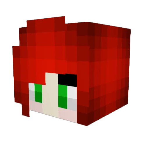 ibirini Minecraft avatar head, 3D render
