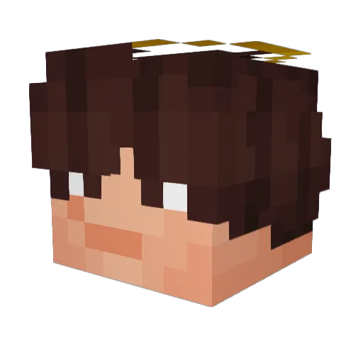 ibleepbloopi Minecraft avatar head, 3D render