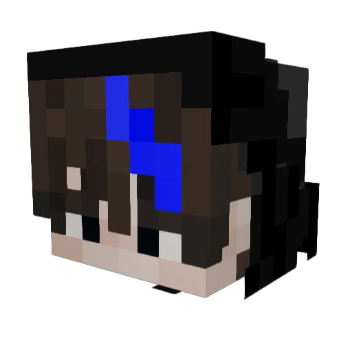 iblubird Minecraft avatar head, 3D render
