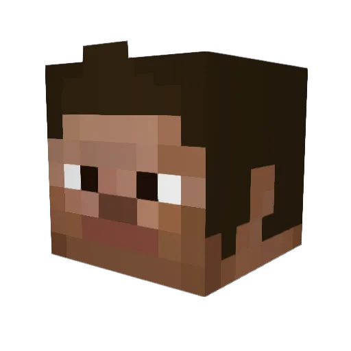 ibogeffen Minecraft avatar head, 3D render