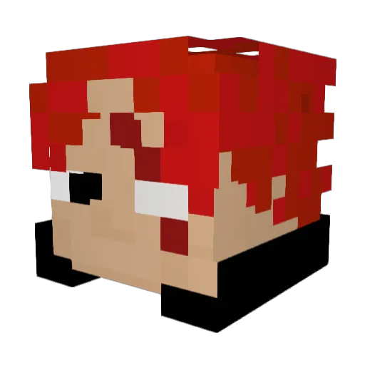ibollin Minecraft avatar head, 3D render