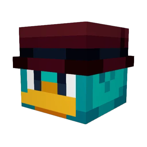 ibotickler Minecraft avatar head, 3D render