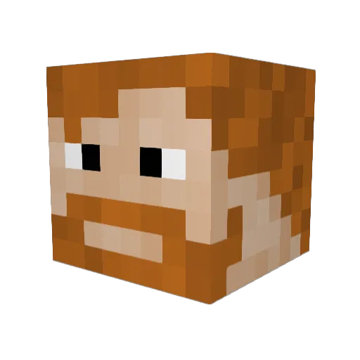 ibqi Minecraft avatar head, 3D render