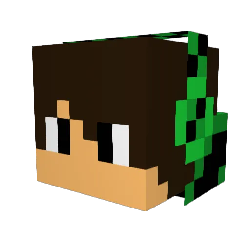 ibra008 Minecraft avatar head, 3D render
