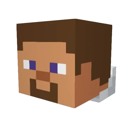 ibradasilva Minecraft avatar head, 3D render