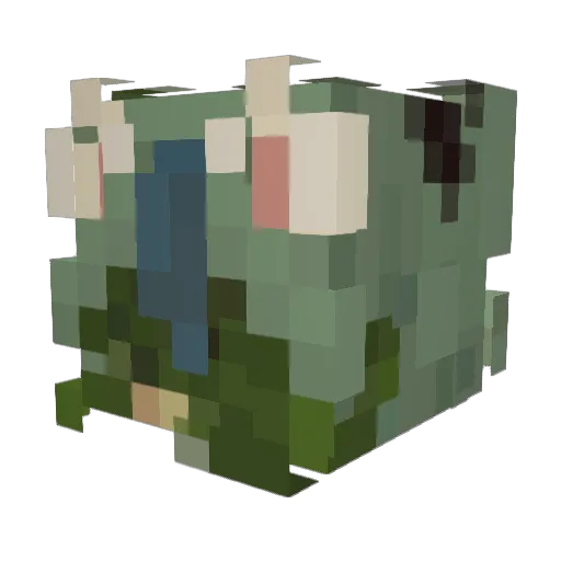 ibrightlights Minecraft avatar head, 3D render