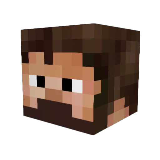 ibroms Minecraft avatar head, 3D render