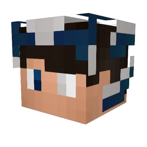 ibrt Minecraft avatar head, 3D render