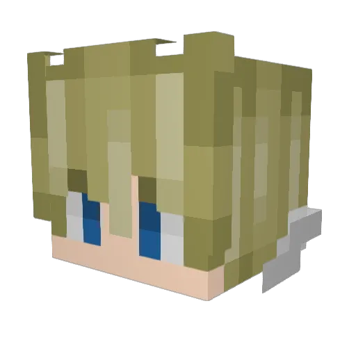 ibu0920 Minecraft avatar head, 3D render