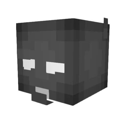 ibuiltashelfonce Minecraft avatar head, 3D render