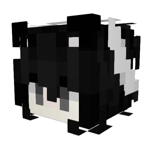 ibukaraage Minecraft avatar head, 3D render