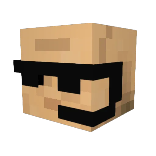 ibuprofen20000 Minecraft avatar head, 3D render