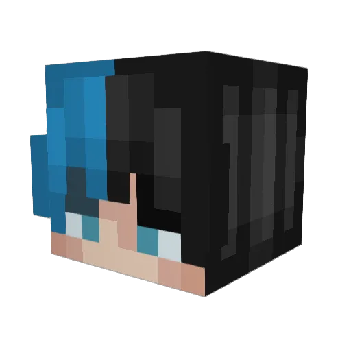 ibuprofentnol Minecraft avatar head, 3D render