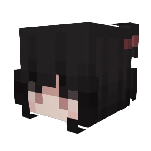 ibur Minecraft avatar head, 3D render