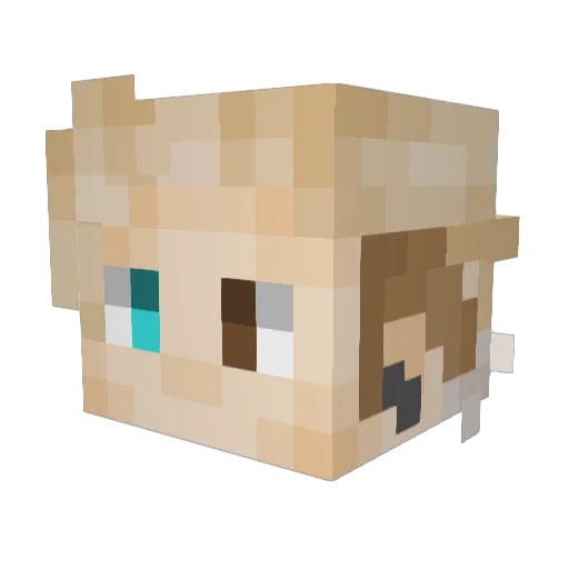 iburinngo Minecraft avatar head, 3D render