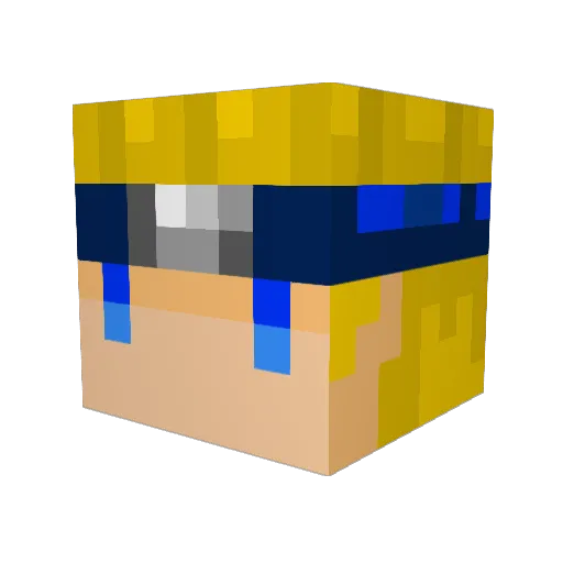 iburo Minecraft avatar head, 3D render