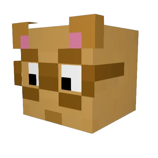 ic2118 Minecraft avatar head, 3D render
